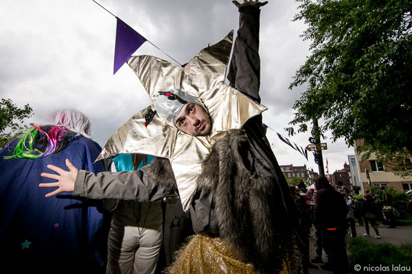 People enjoying the festival La Louche d'Or