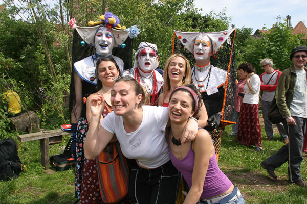People enjoying the festival La Louche d'Or
